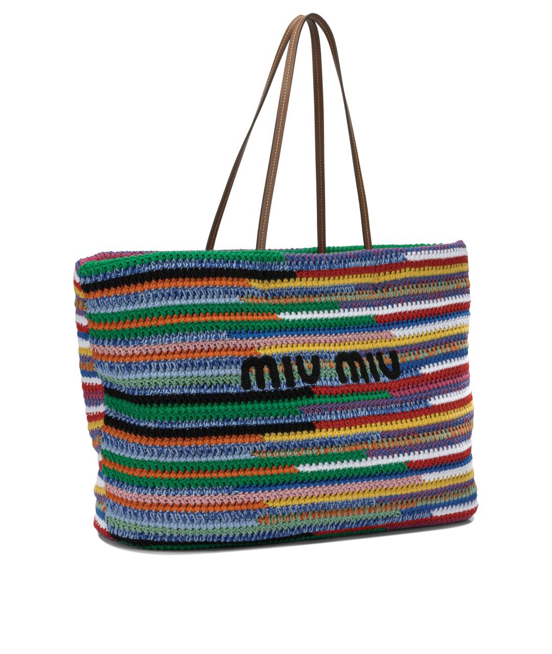 MIU MIU Мульти хлопковая сумка тоут, фото 2