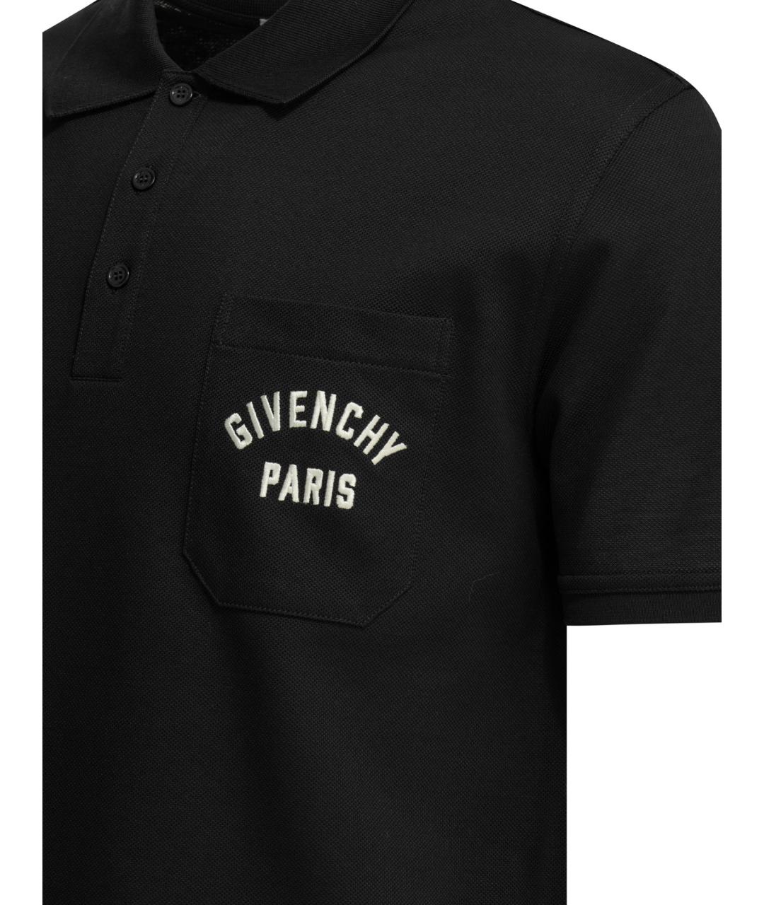 GIVENCHY Темно-синее хлопковое поло с коротким рукавом, фото 4