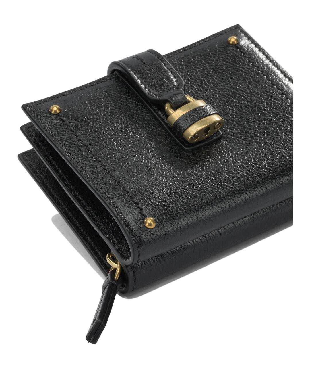 CHLOE Черный кожаный кошелек, фото 4