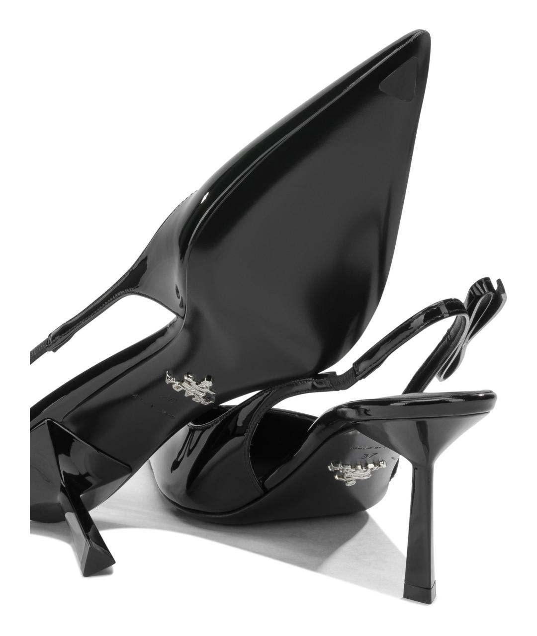 PRADA Черные кожаные туфли, фото 5