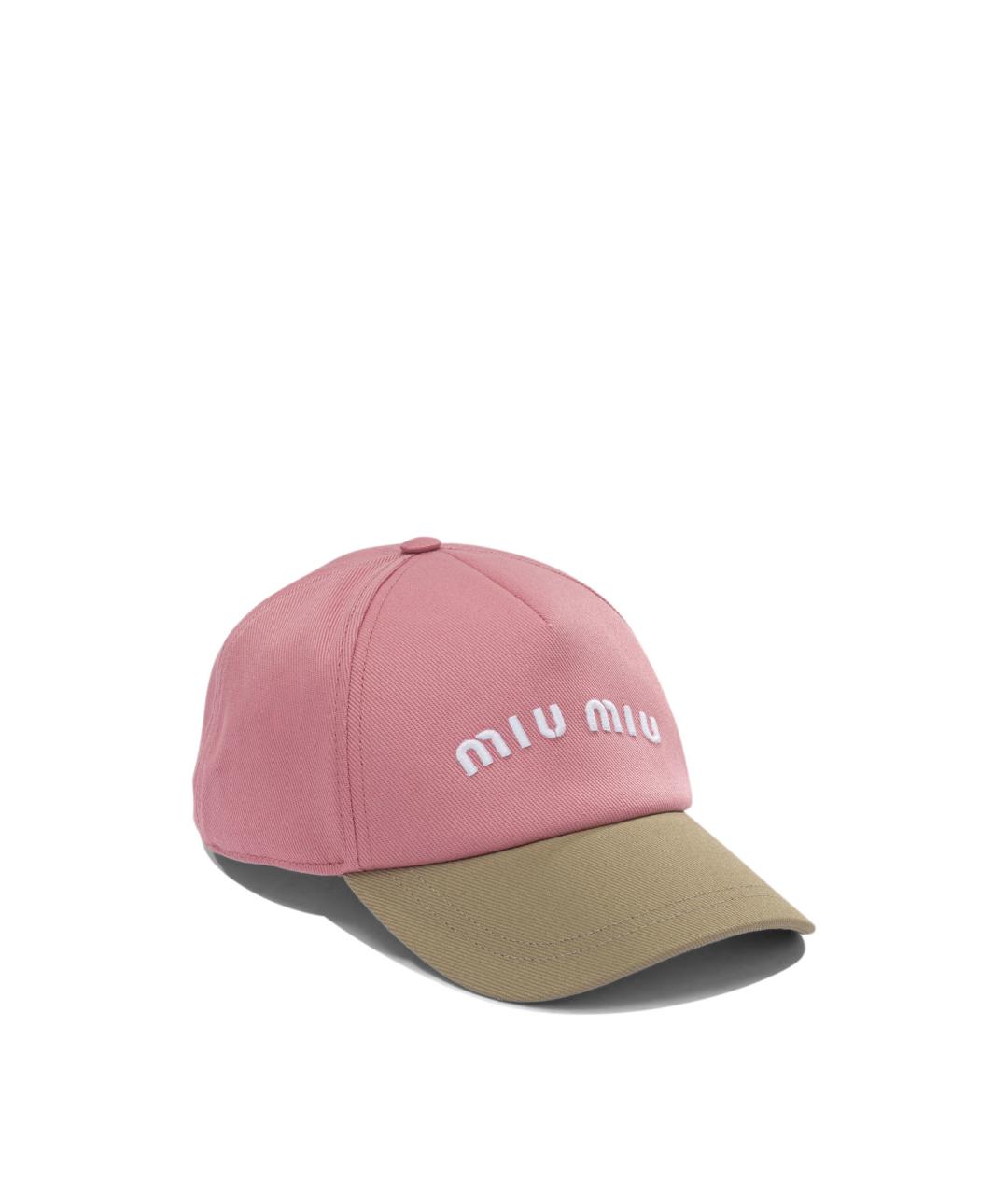 MIU MIU Розовая хлопковая кепка, фото 2