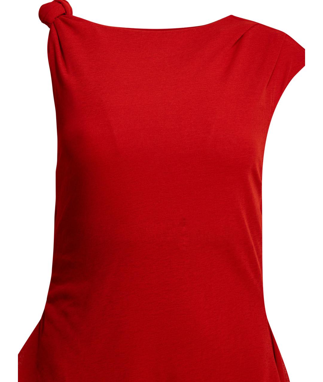 GANNI Красное полиэстеровое вечернее платье, фото 3