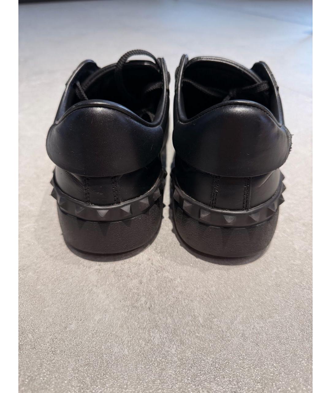 VALENTINO Черные кожаные кеды, фото 4