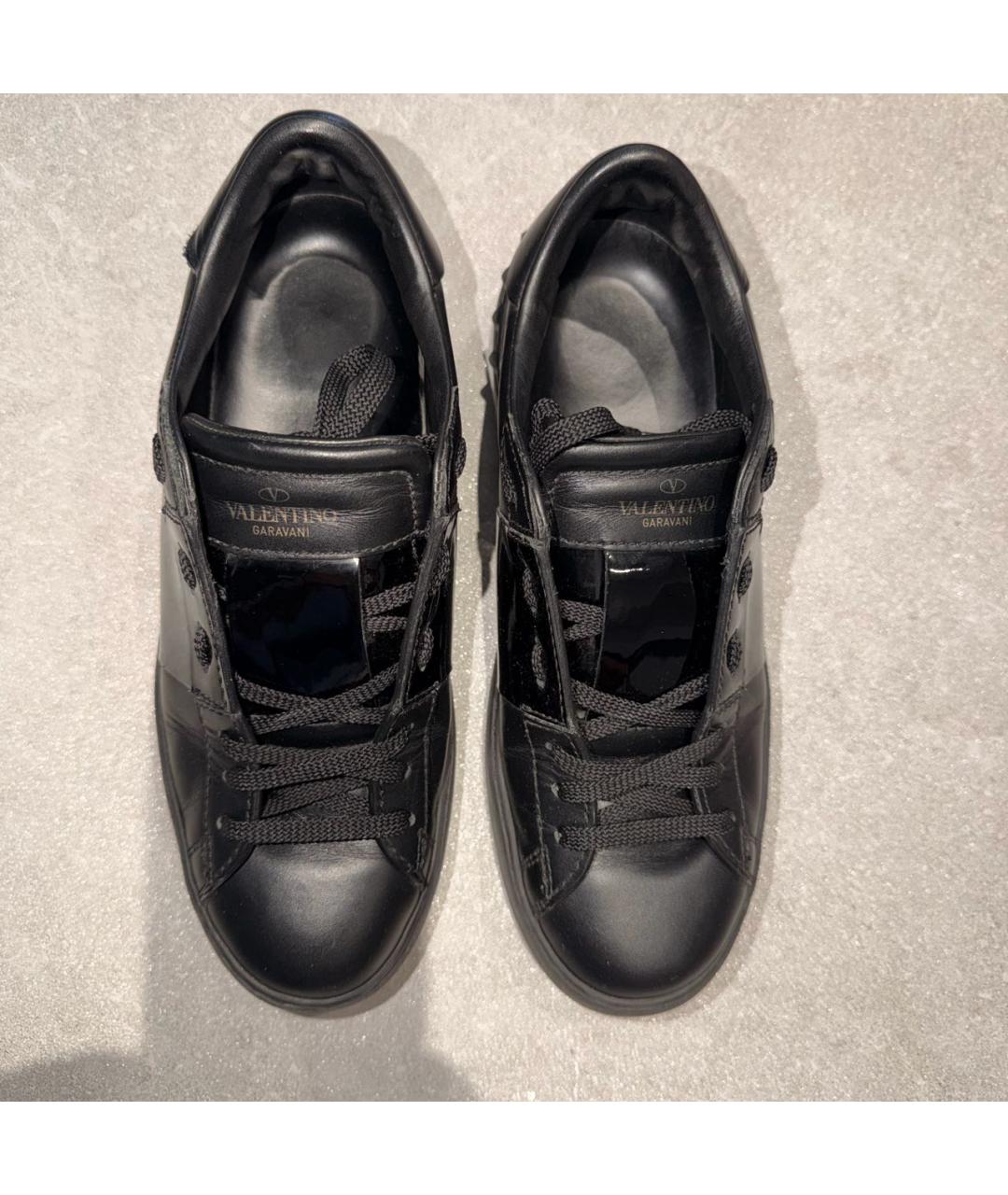 VALENTINO Черные кожаные кеды, фото 3