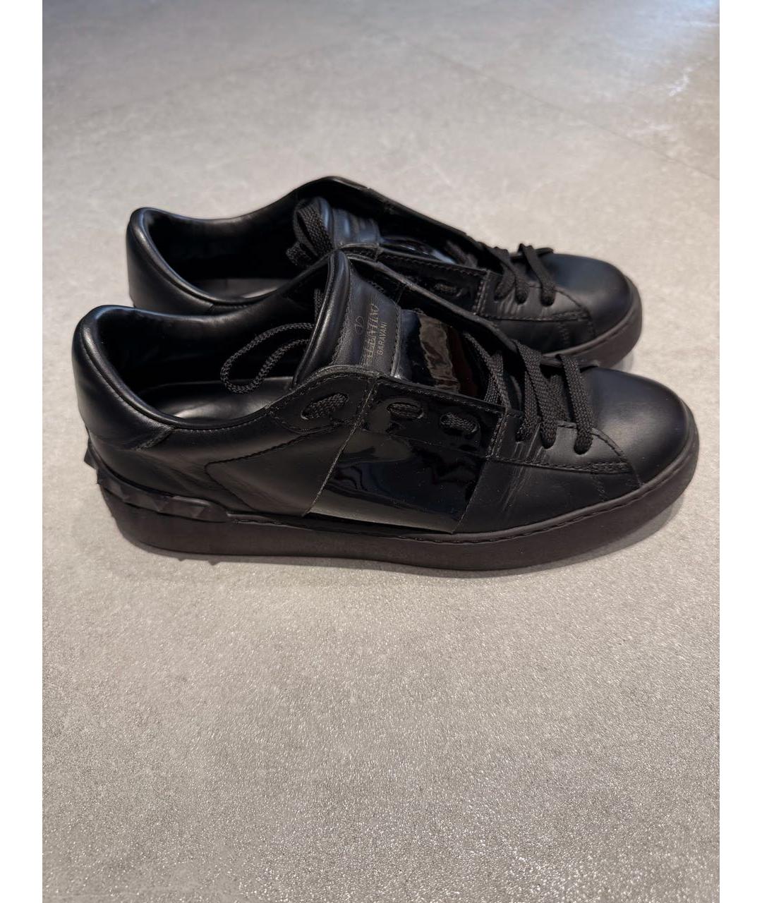 VALENTINO Черные кожаные кеды, фото 5