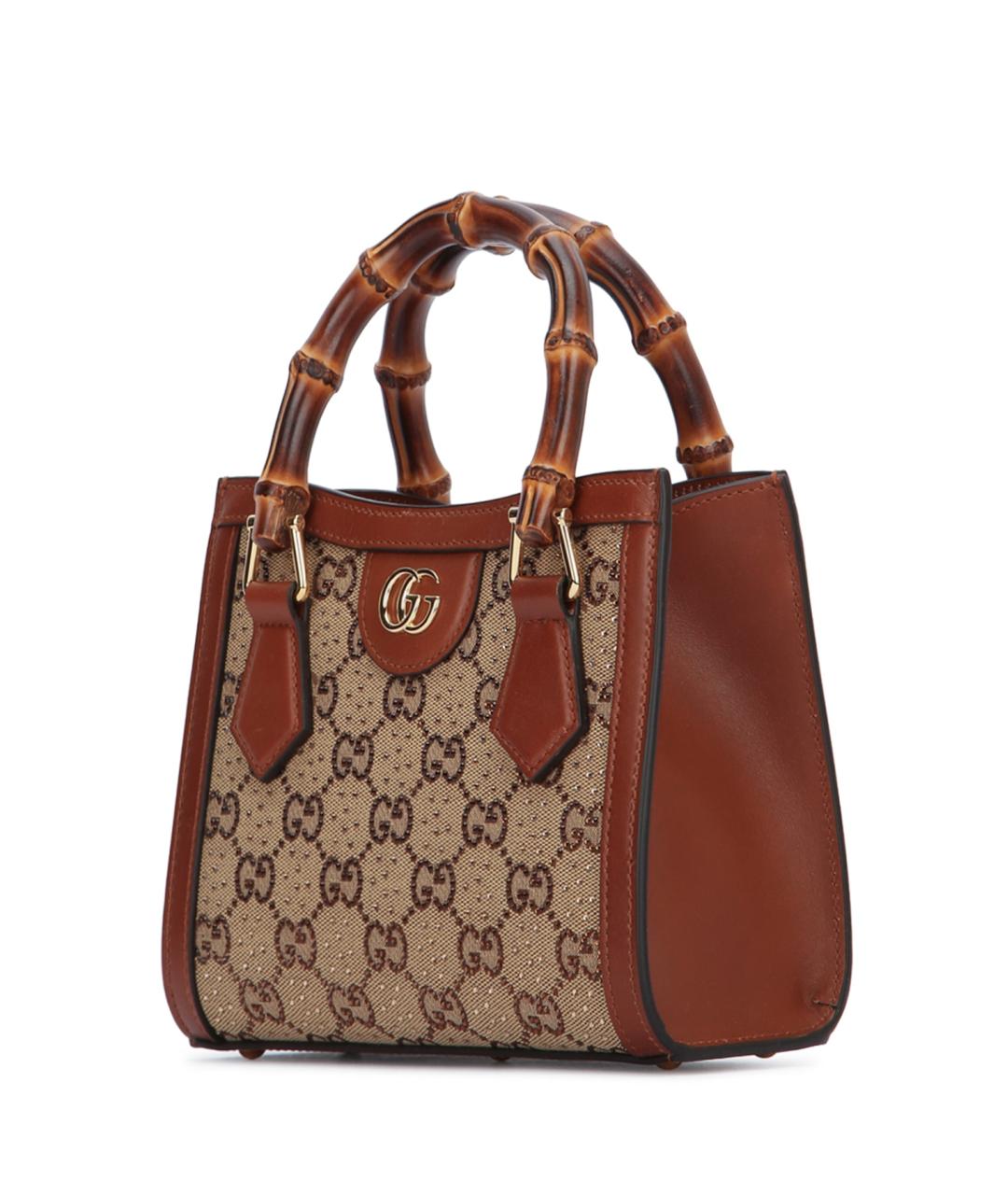 GUCCI Коричневая сумка с короткими ручками, фото 2