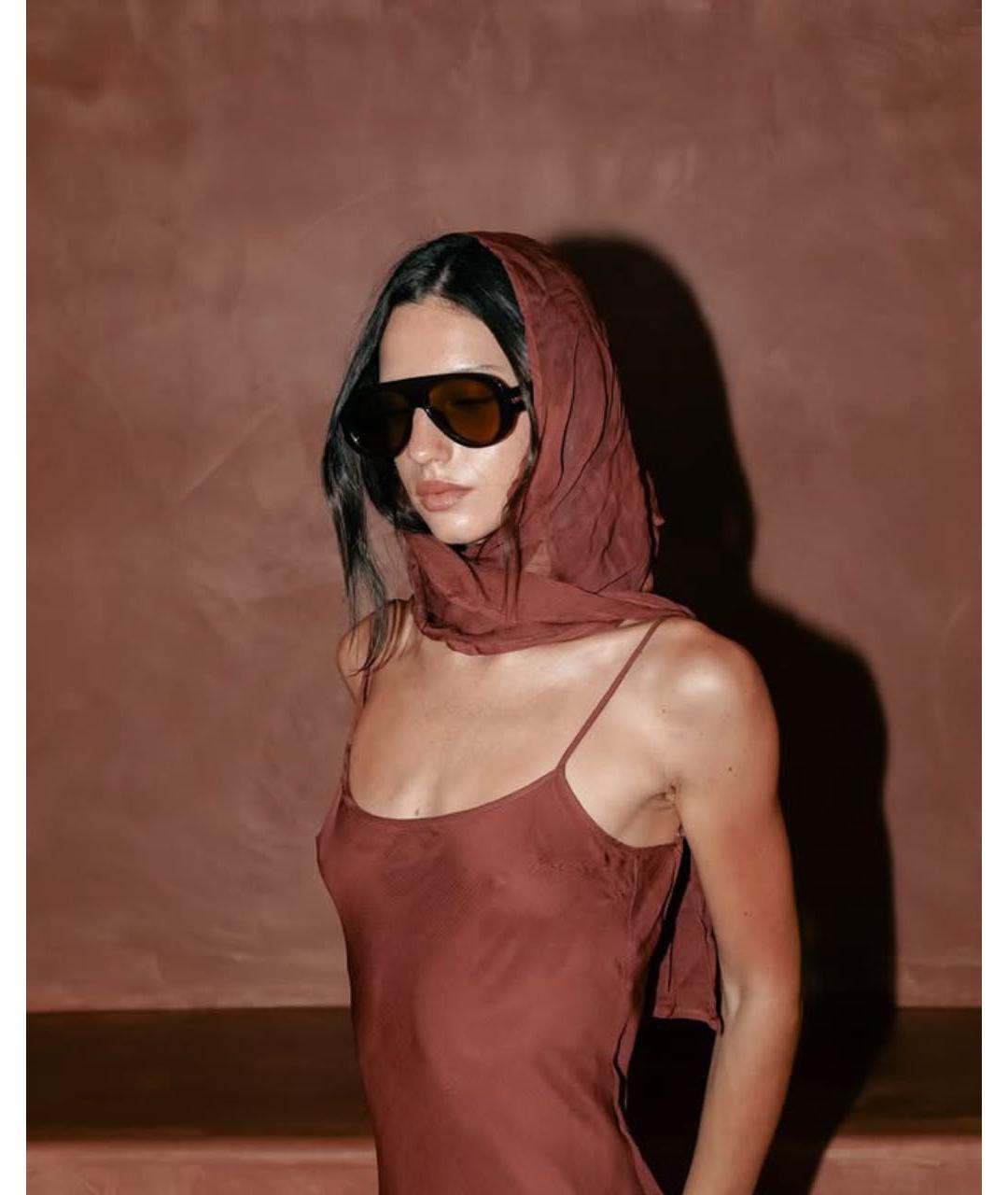 LE SPECS Коричневые пластиковые солнцезащитные очки, фото 6