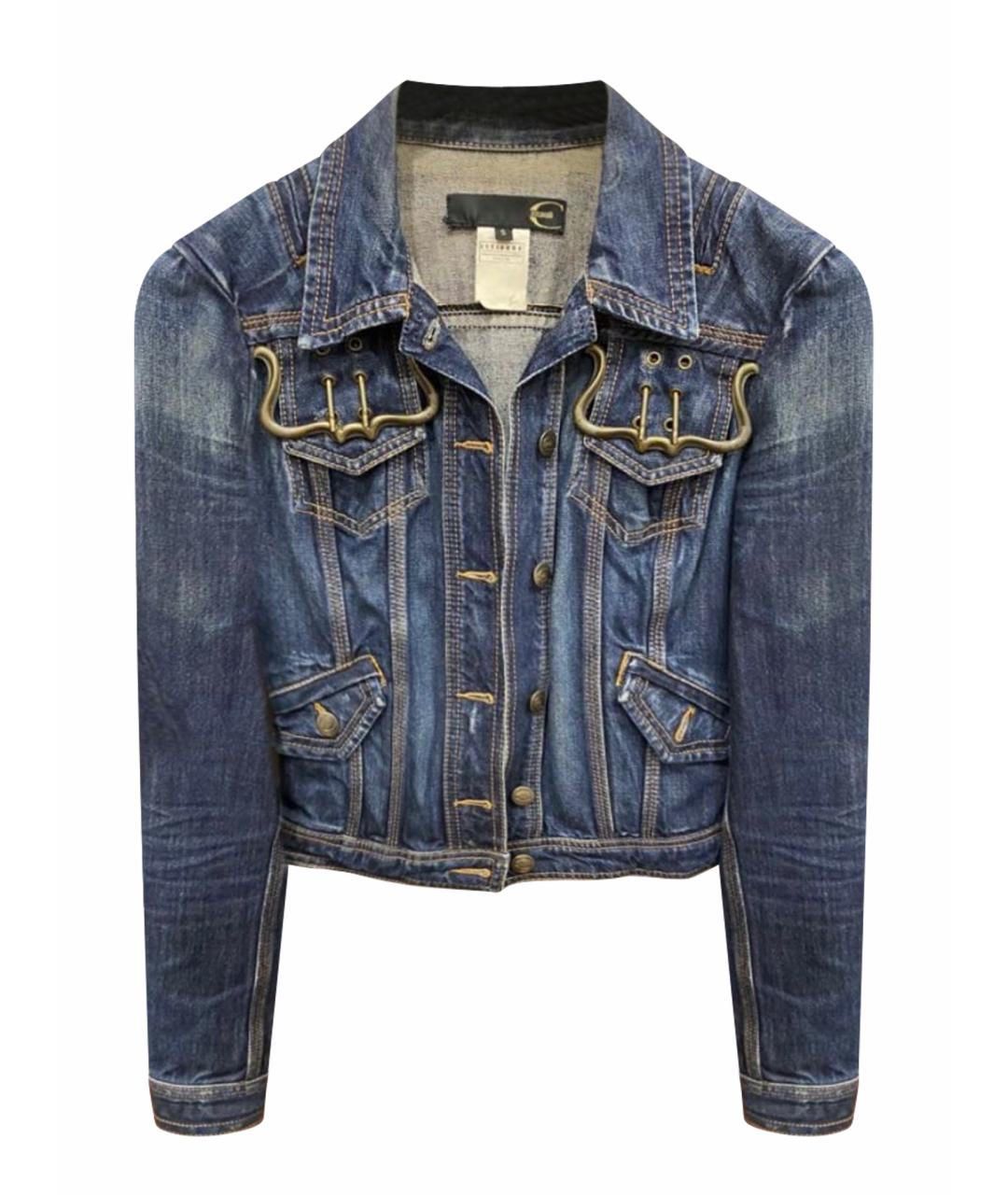 JUST CAVALLI Синяя деним куртка, фото 1
