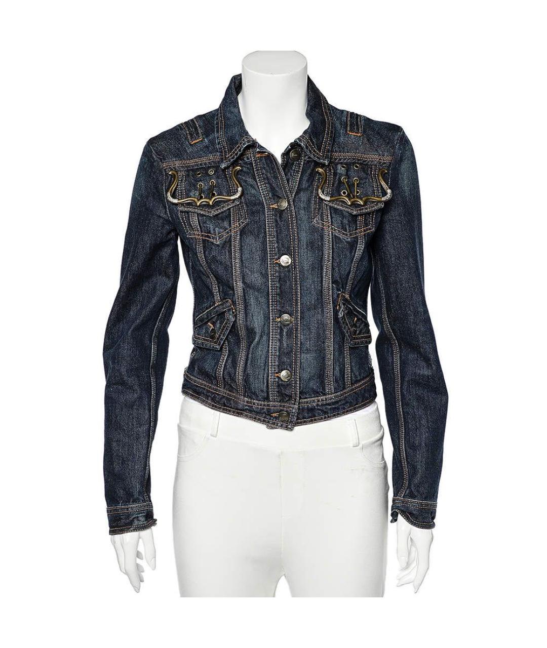 JUST CAVALLI Синяя деним куртка, фото 2