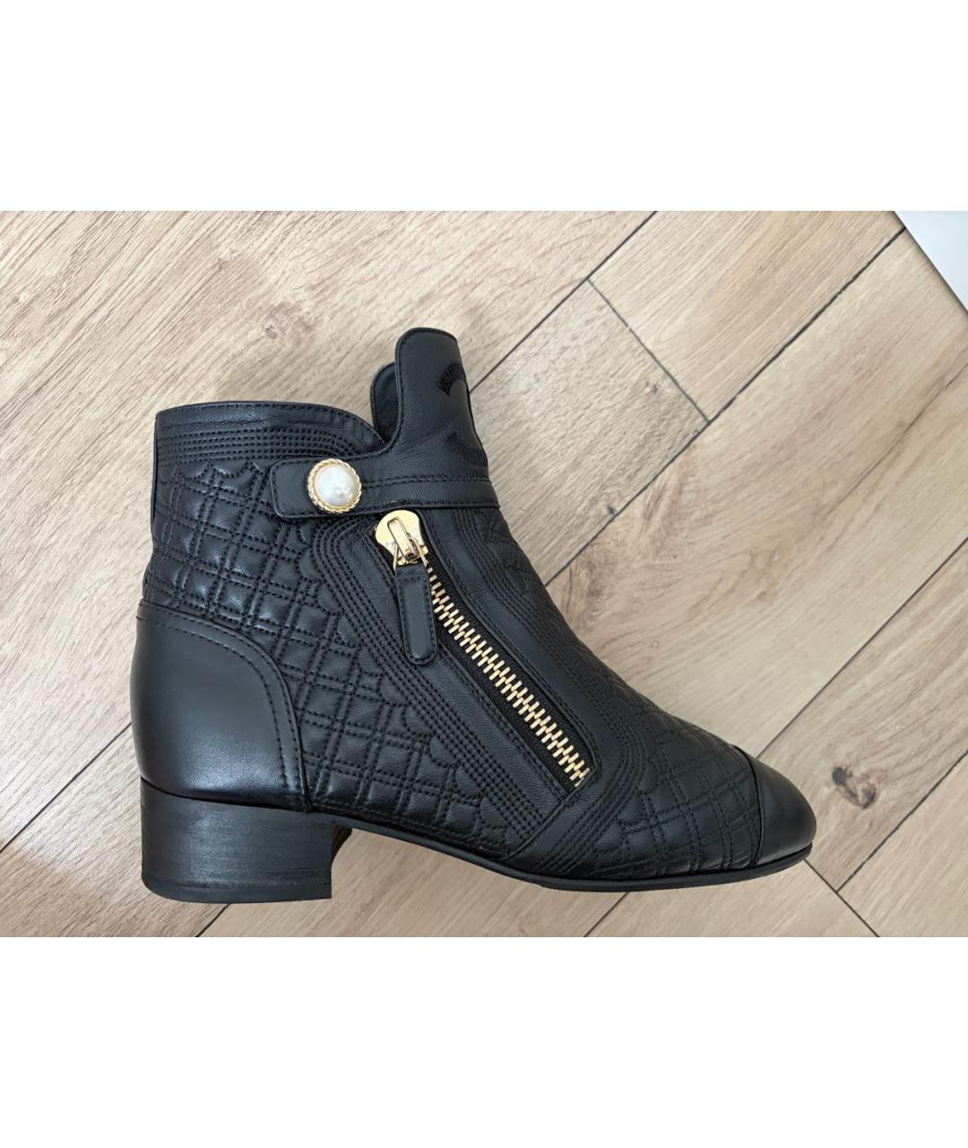 CHANEL Черные кожаные ботинки, фото 4