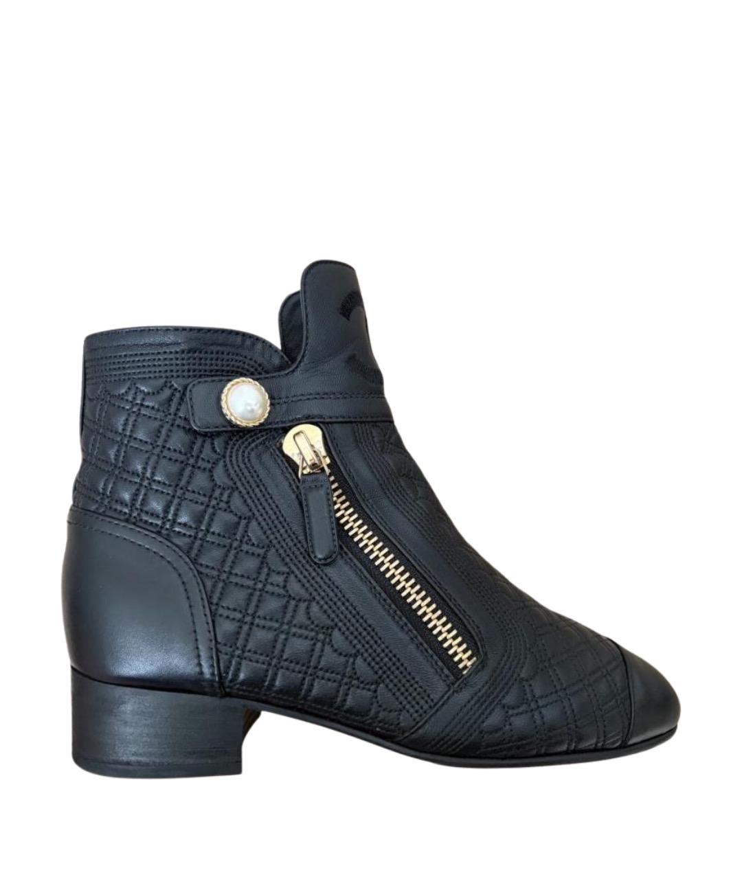 CHANEL Черные кожаные ботинки, фото 1