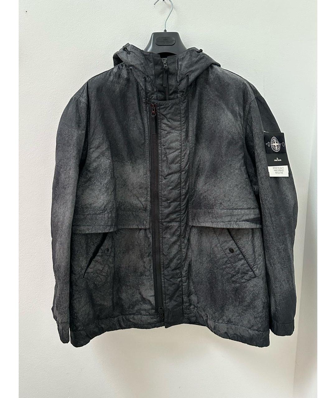 STONE ISLAND Антрацитовая полиамидовая куртка, фото 5