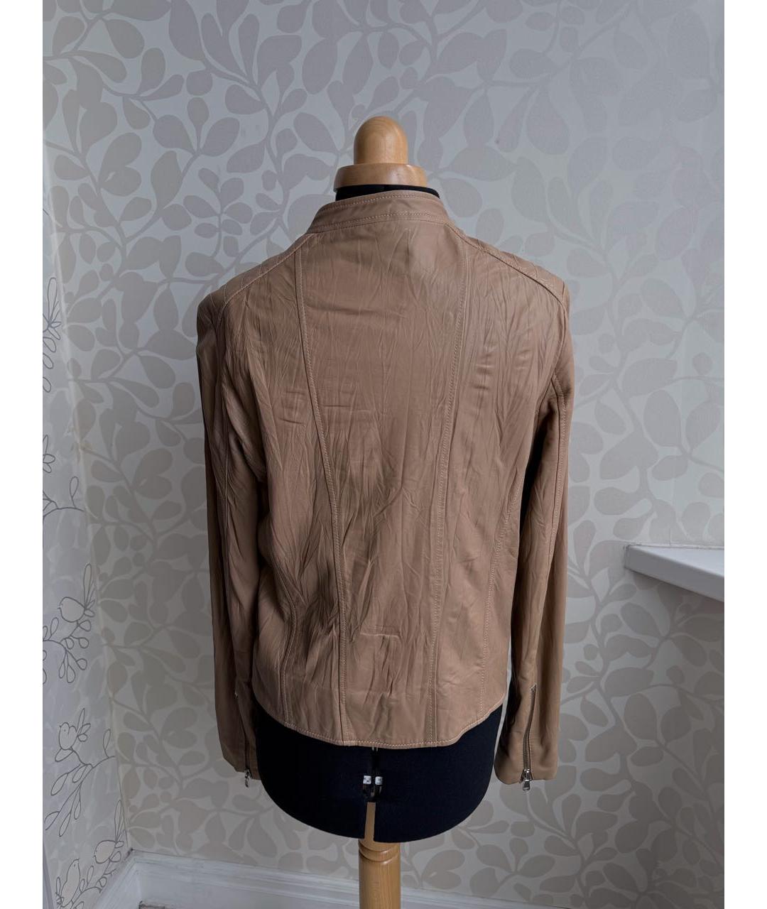 P.A.R.O.S.H. Бежевая кожаная куртка, фото 2