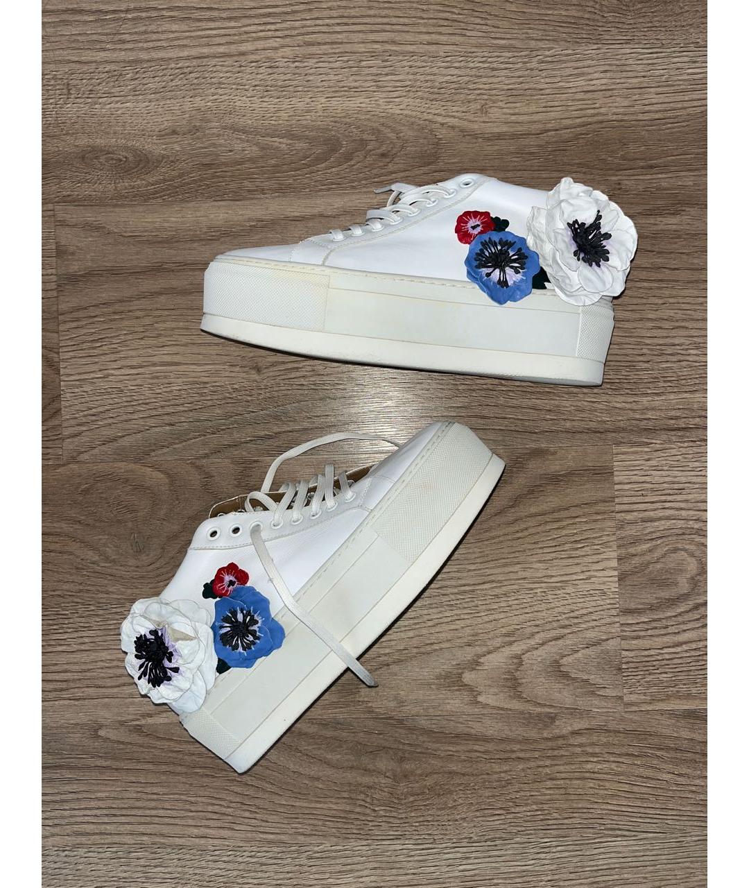 SONIA RYKIEL Белые кожаные кеды, фото 3