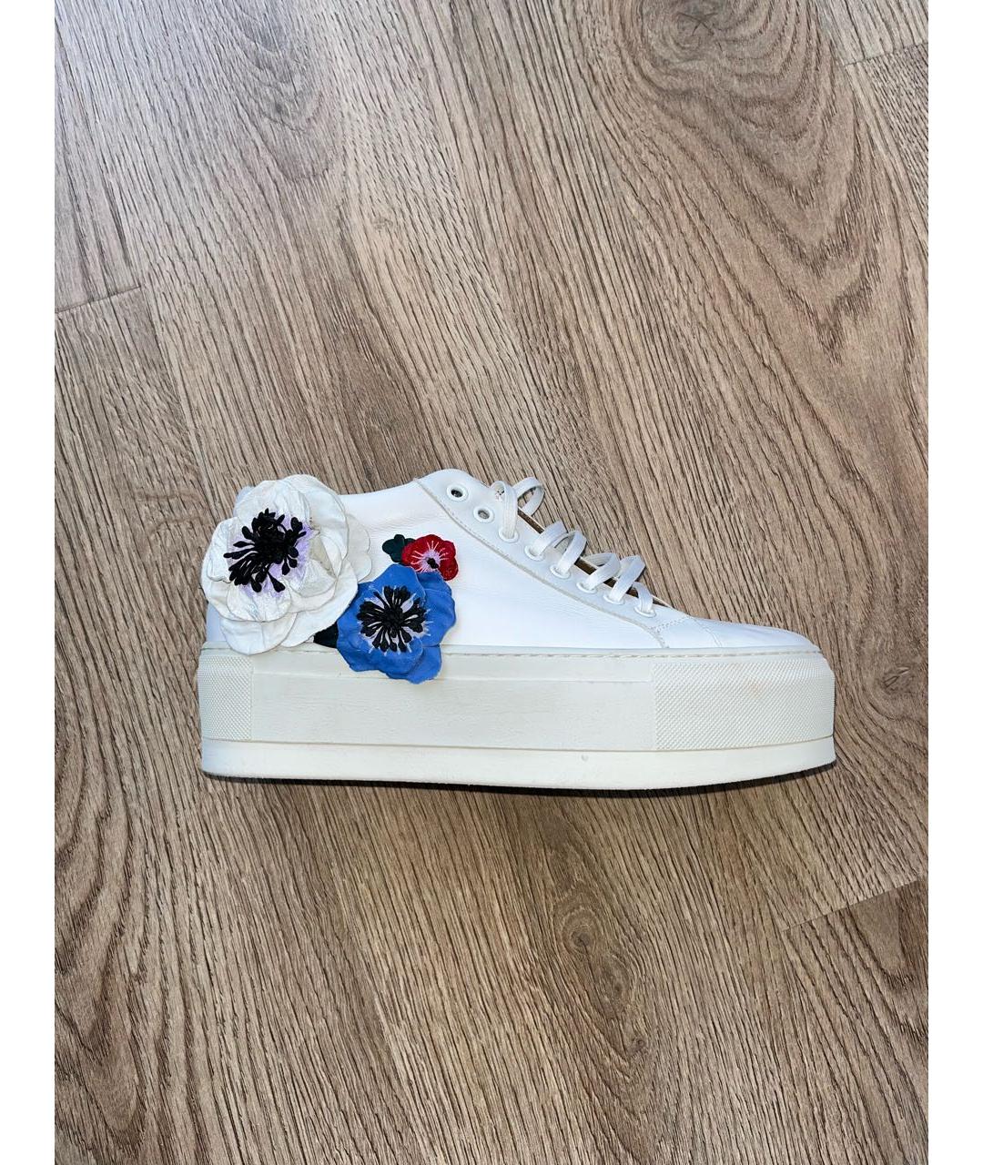 SONIA RYKIEL Белые кожаные кеды, фото 5