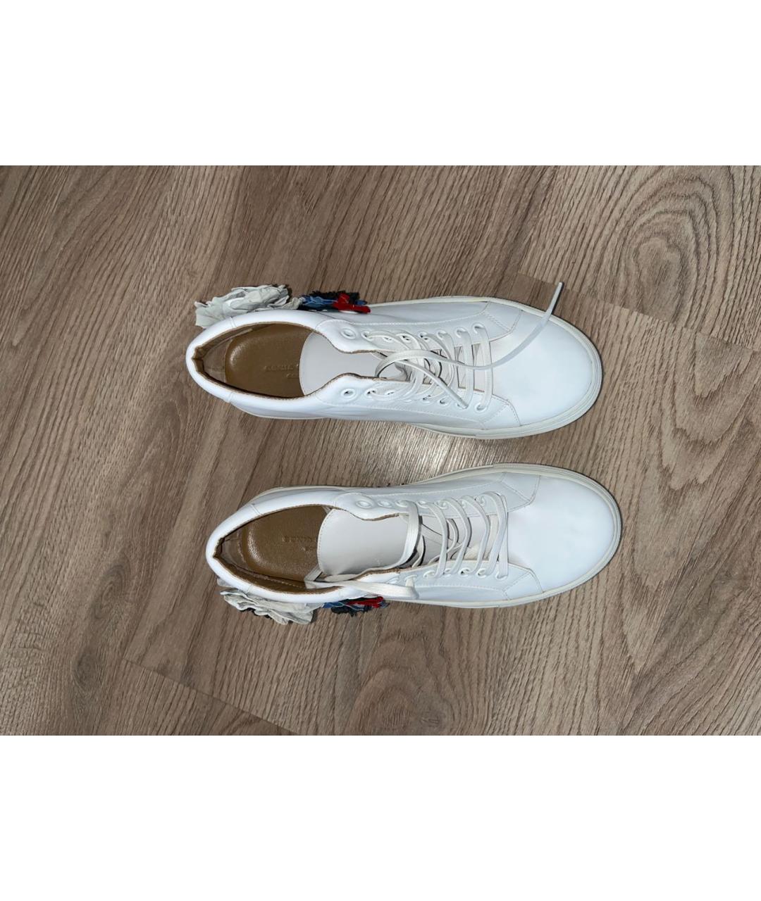 SONIA RYKIEL Белые кожаные кеды, фото 2