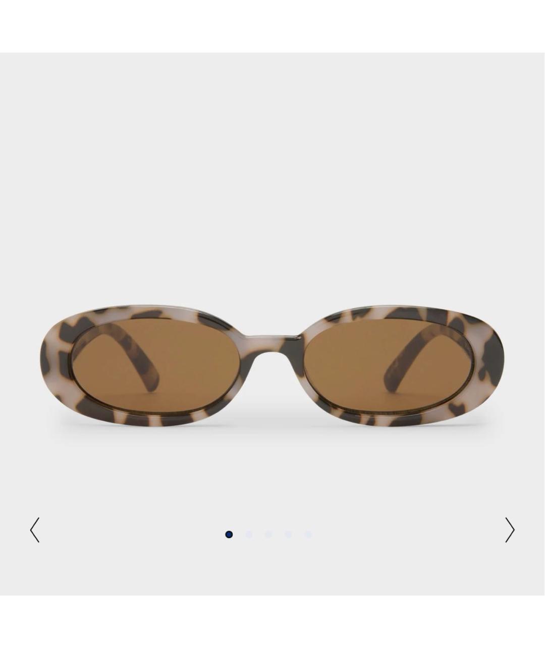 LE SPECS Коричневые пластиковые солнцезащитные очки, фото 9