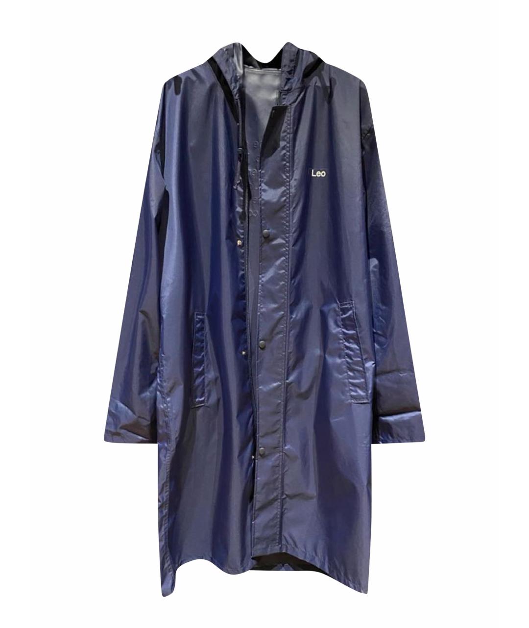 VETEMENTS Темно-синий полиуретановый тренч/плащ, фото 1