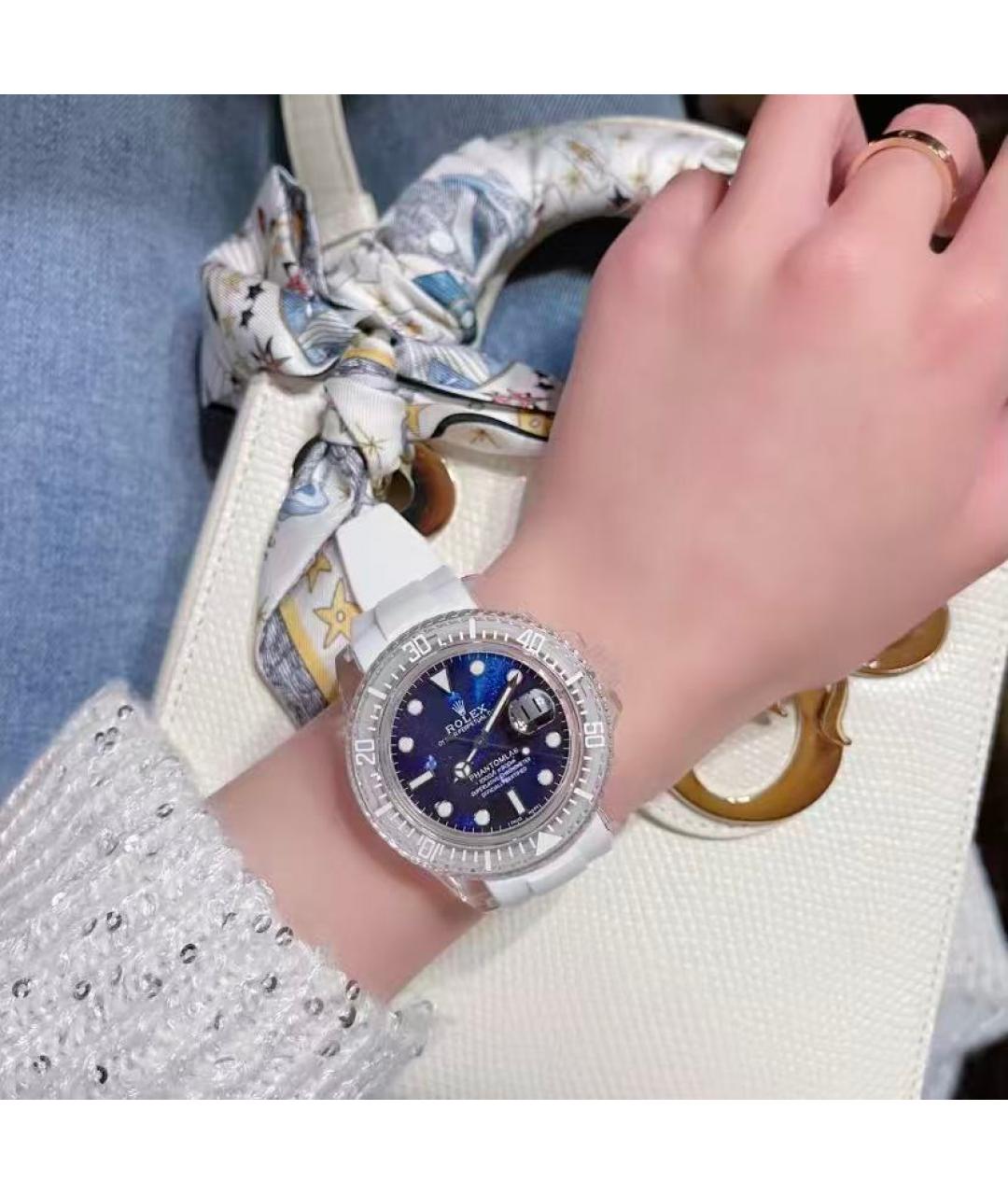 ROLEX Белые часы, фото 5