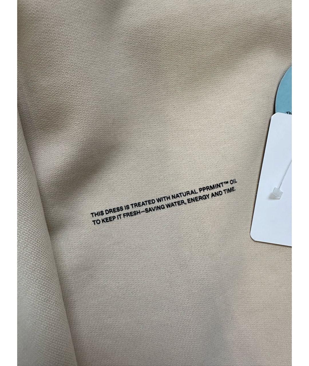 THE PANGAIA Бежевое хлопковое повседневное платье, фото 5