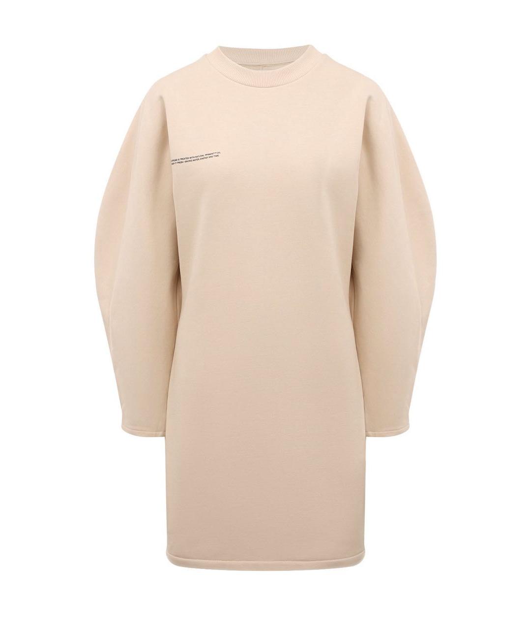 THE PANGAIA Бежевое хлопковое повседневное платье, фото 1