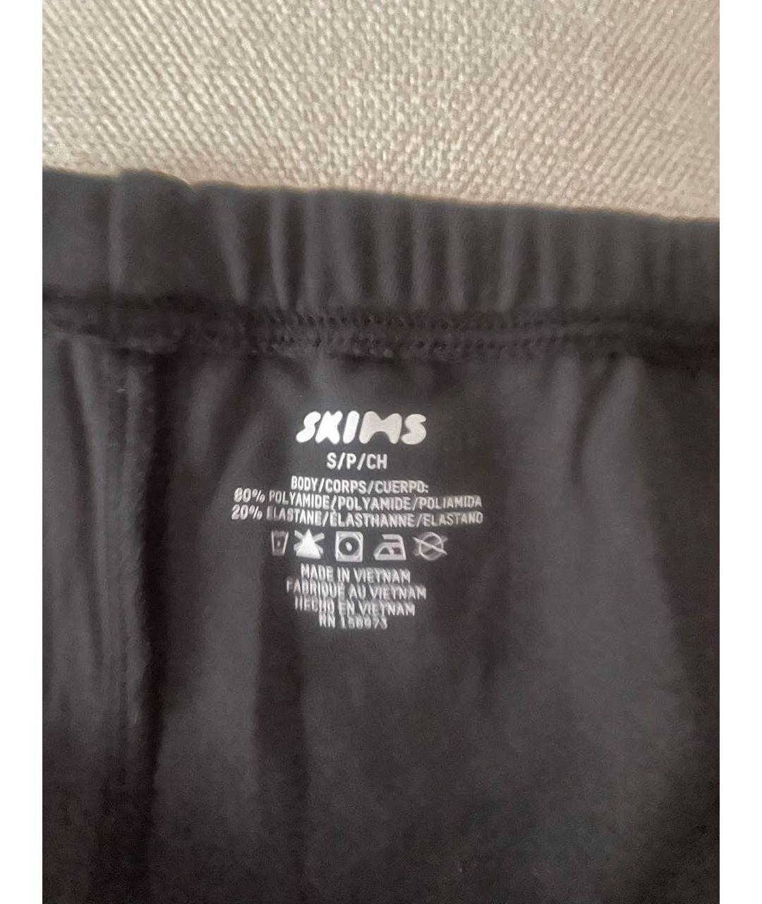 SKIMS Черные полиамидовые леггинсы и велосипедки, фото 3