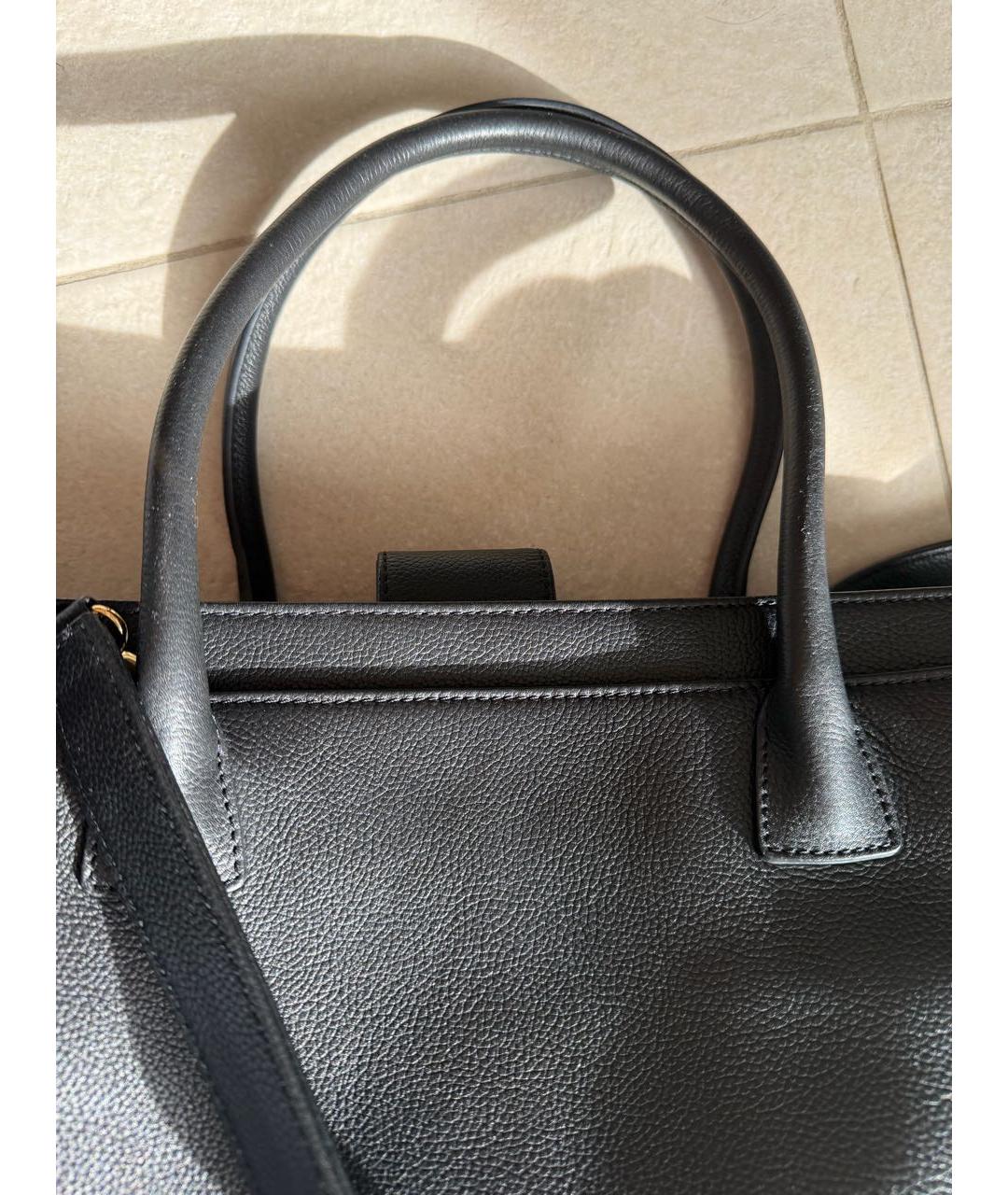 CHANEL Черная кожаная сумка тоут, фото 4