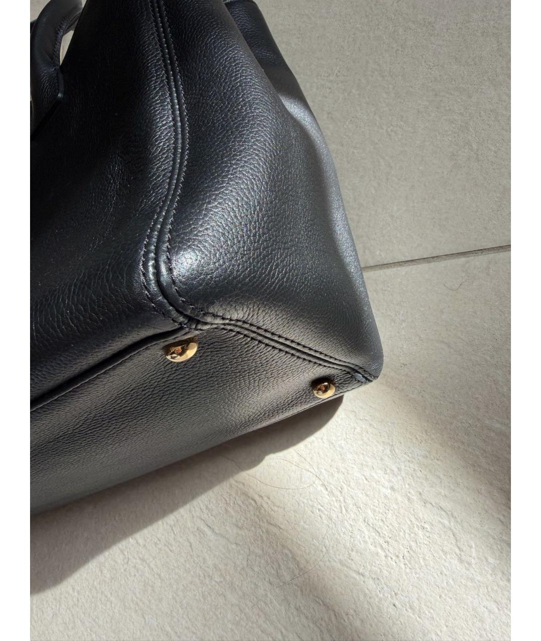 CHANEL Черная кожаная сумка тоут, фото 5