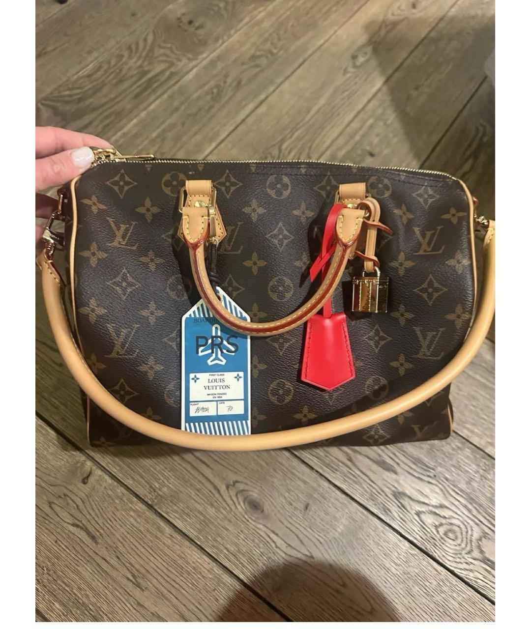 LOUIS VUITTON Коричневая сумка с короткими ручками, фото 2