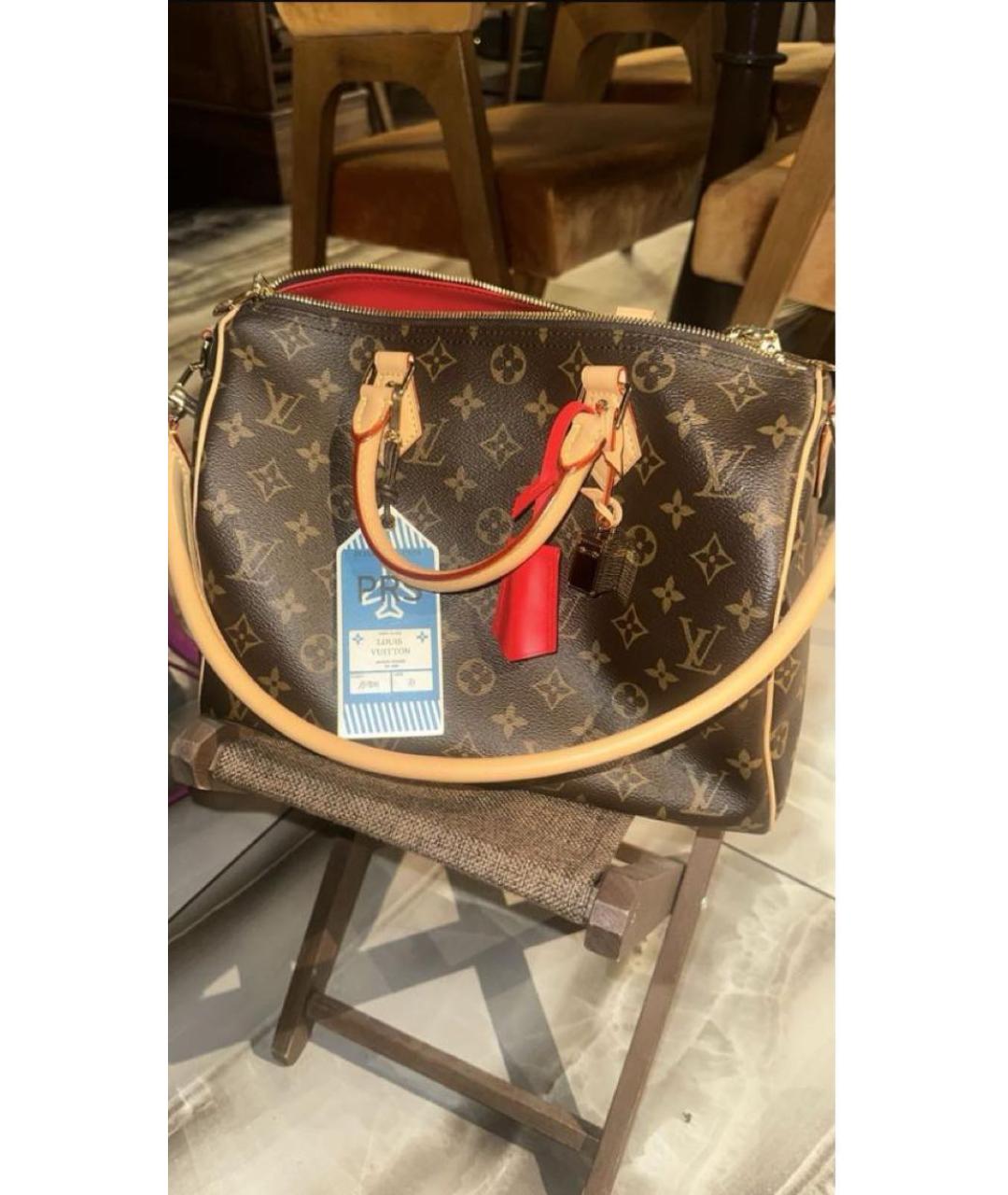 LOUIS VUITTON Коричневая сумка с короткими ручками, фото 3