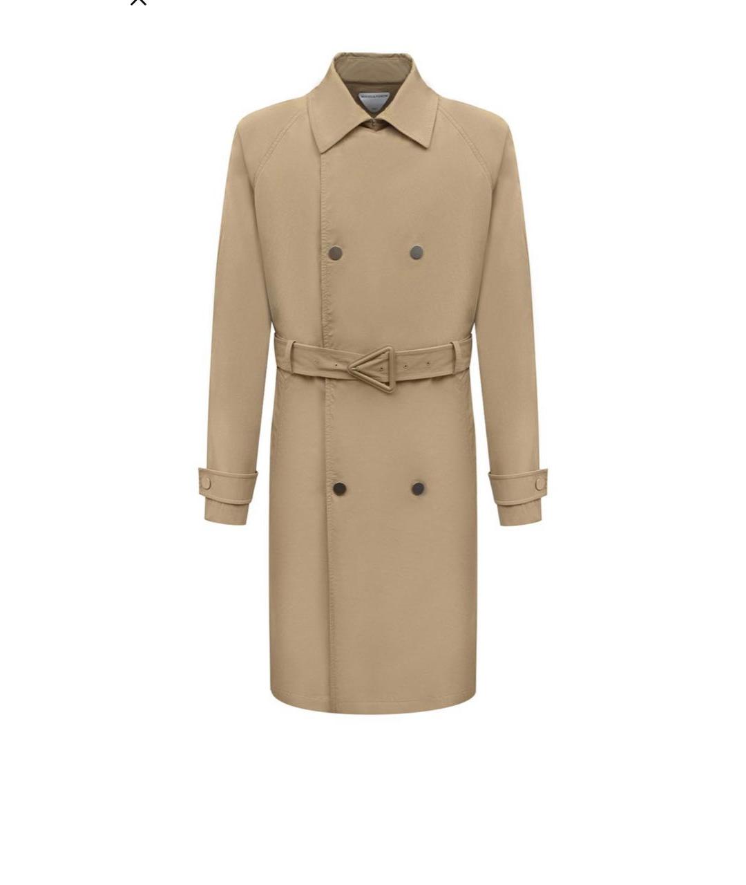 BOTTEGA VENETA Бежевый полиамидовый тренч / плащ, фото 1