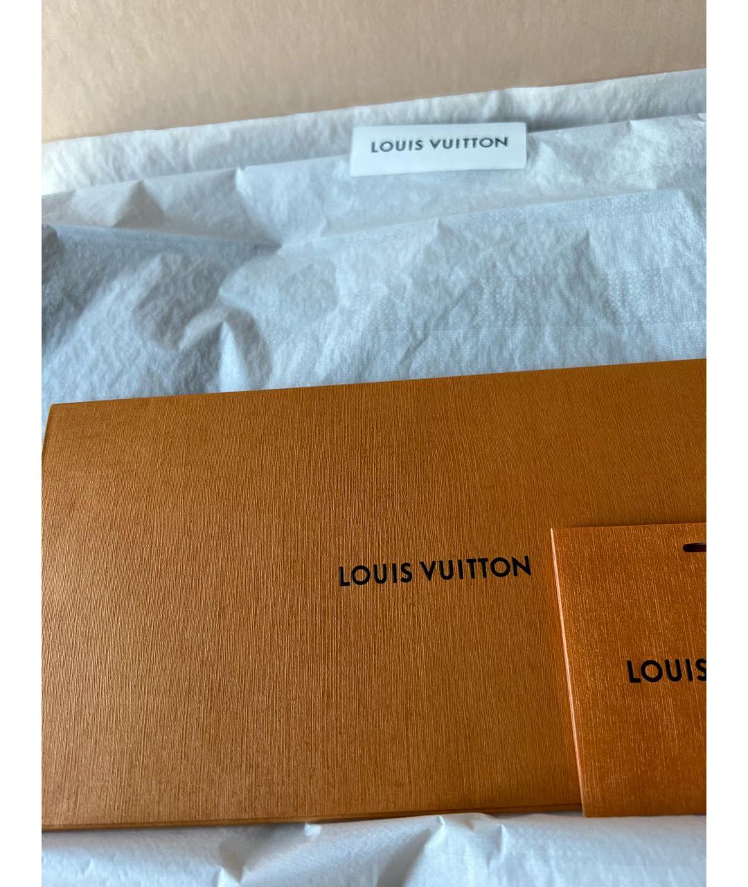 LOUIS VUITTON Серый хлопковый платок, фото 8