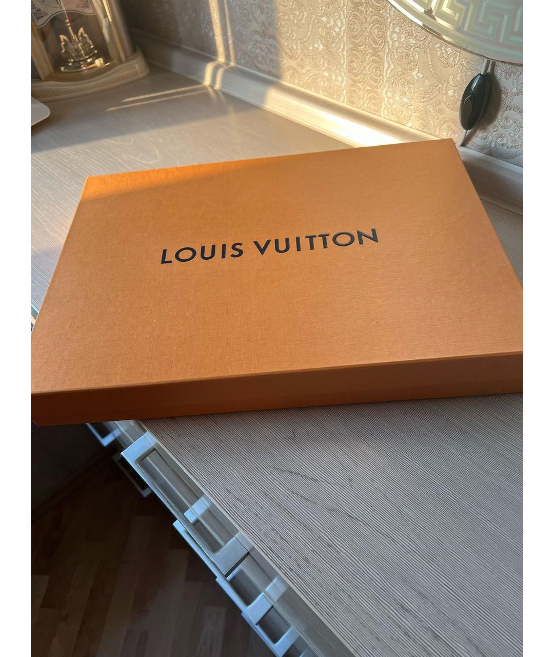 LOUIS VUITTON Серый хлопковый платок, фото 4