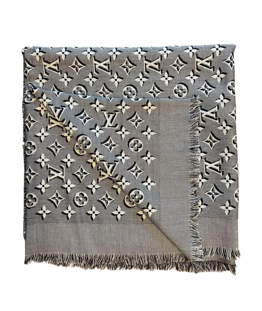LOUIS VUITTON Серый хлопковый платок, фото 1