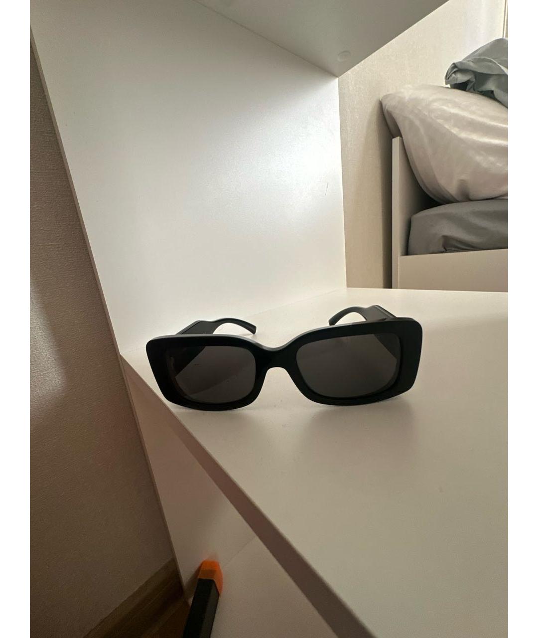 VERSACE Черные пластиковые солнцезащитные очки, фото 5