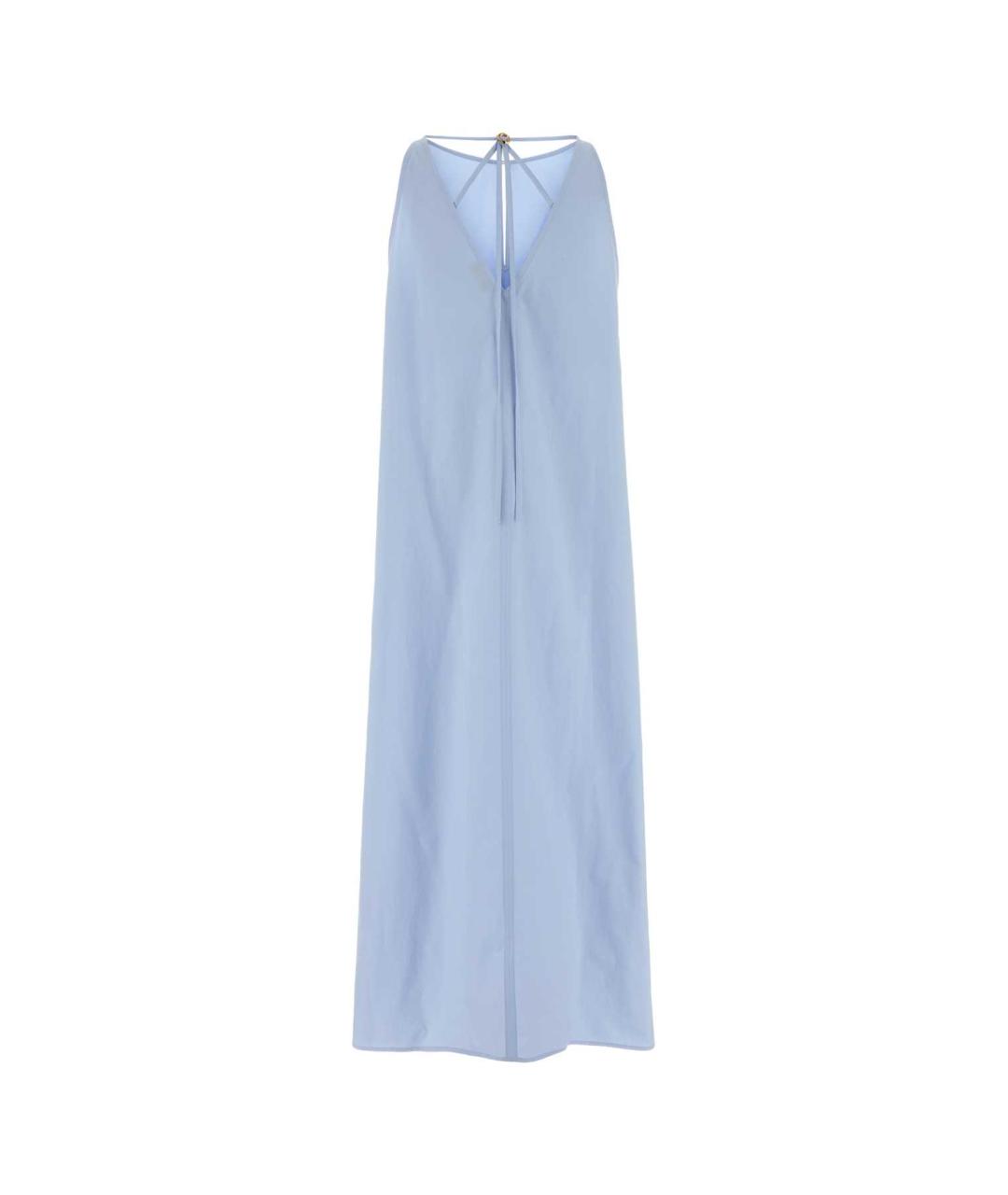 AGNONA Голубое хлопковое повседневное платье, фото 2