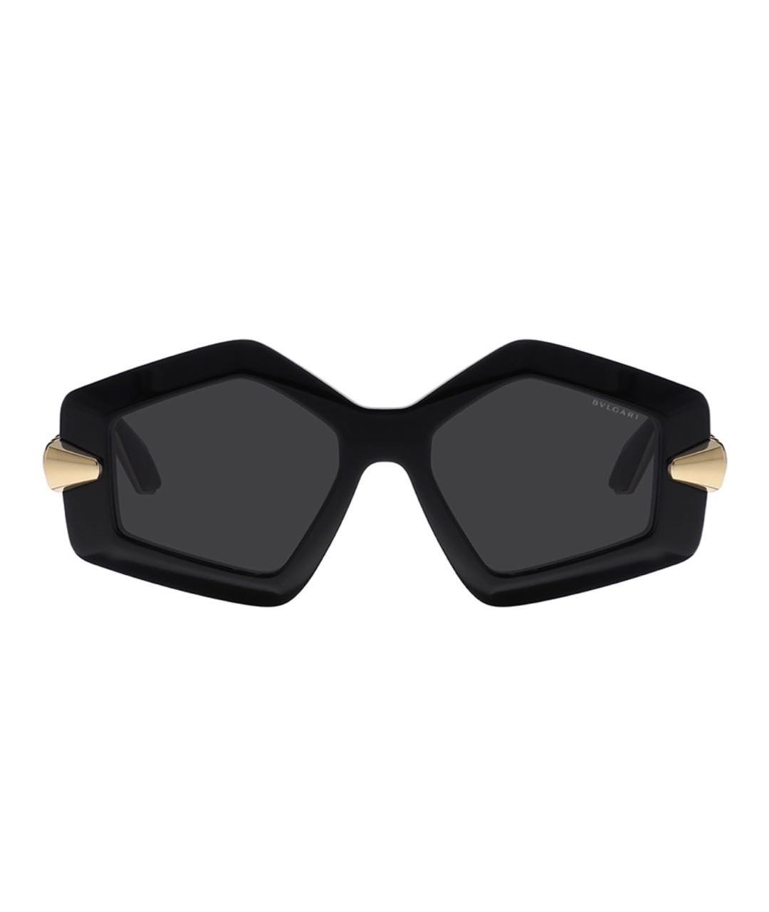 BVLGARI Черные пластиковые солнцезащитные очки, фото 1