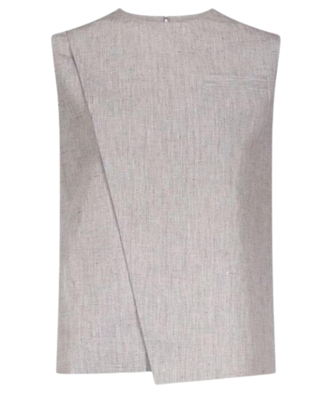 LOULOU DE SAISON Серый льняной костюм с брюками, фото 1