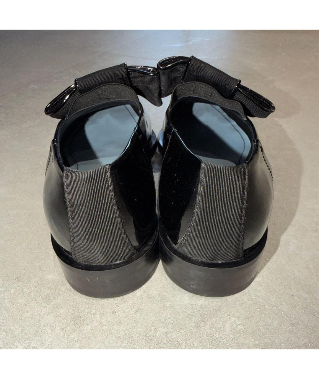 LANVIN Черные лоферы из лакированной кожи, фото 4