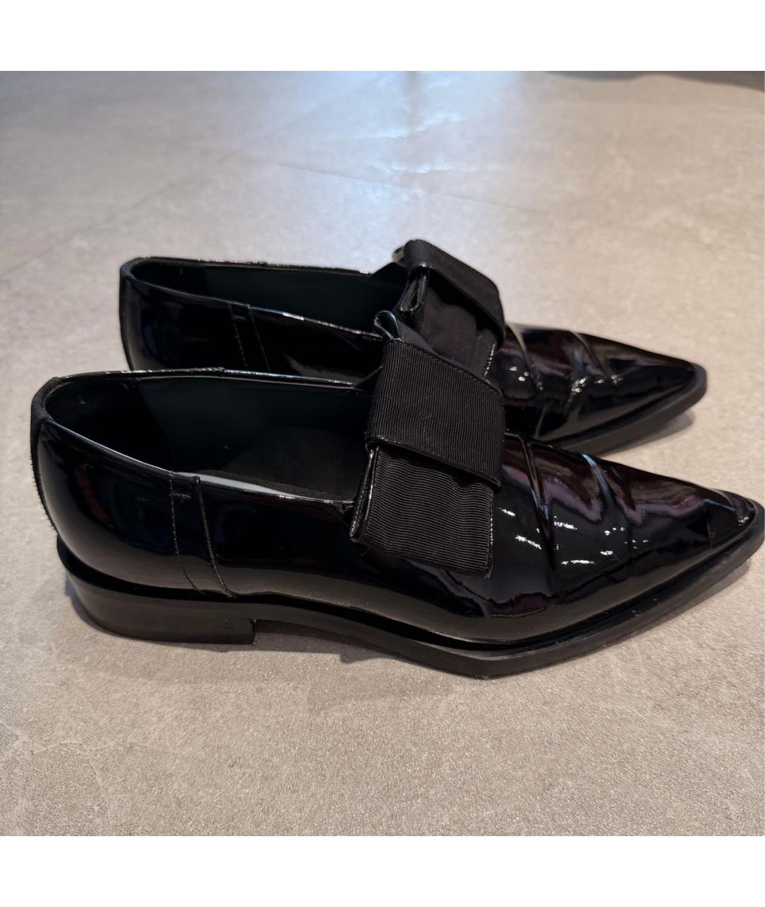 LANVIN Черные лоферы из лакированной кожи, фото 5