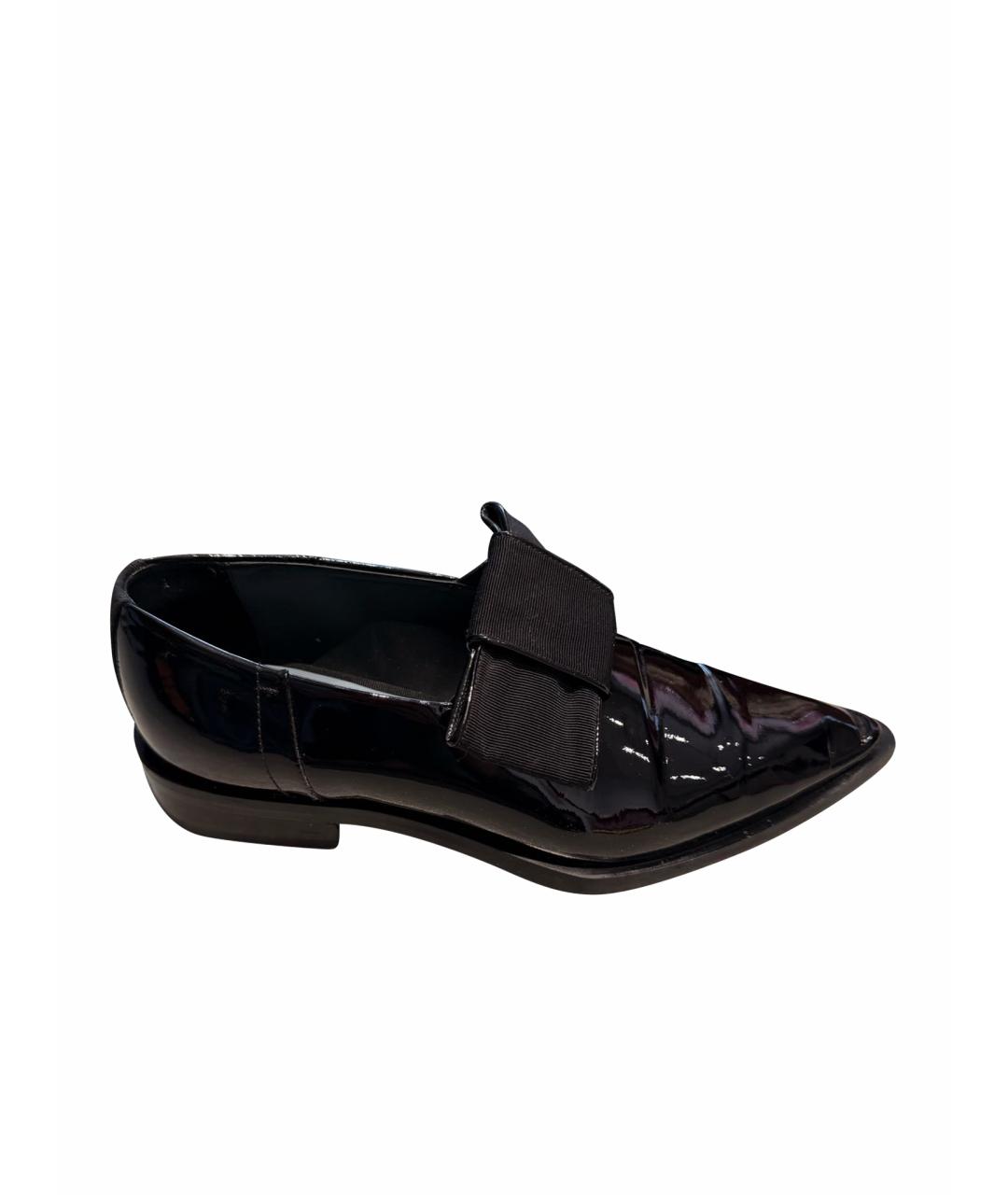 LANVIN Черные лоферы из лакированной кожи, фото 1