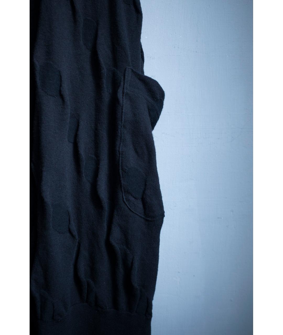 YOHJI YAMAMOTO Черное хлопковое повседневное платье, фото 4