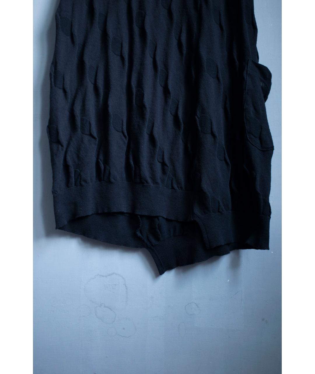 YOHJI YAMAMOTO Черное хлопковое повседневное платье, фото 5