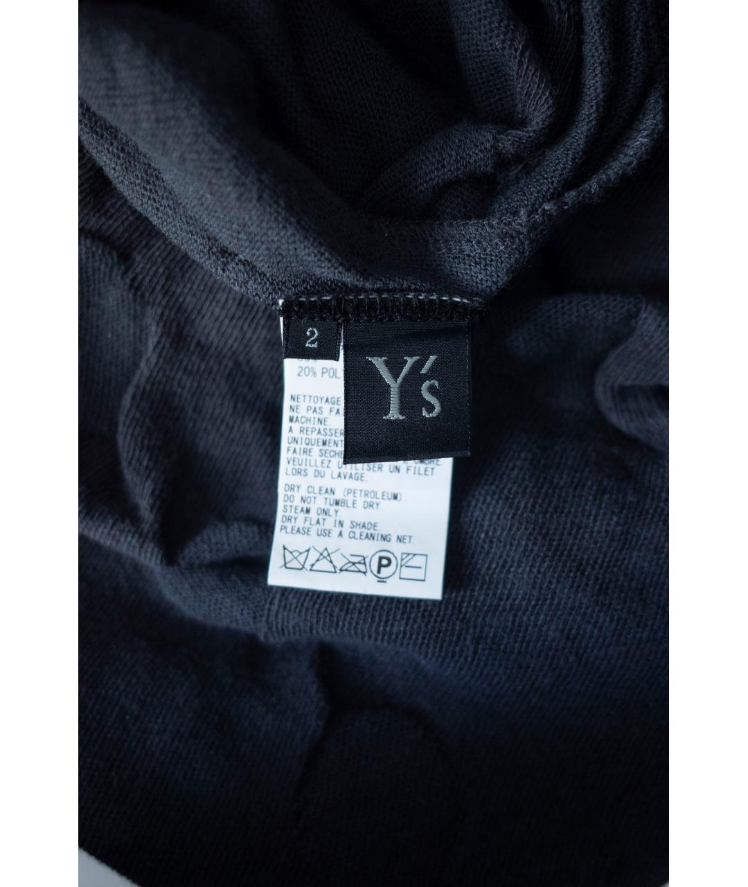 YOHJI YAMAMOTO Черное хлопковое повседневное платье, фото 8