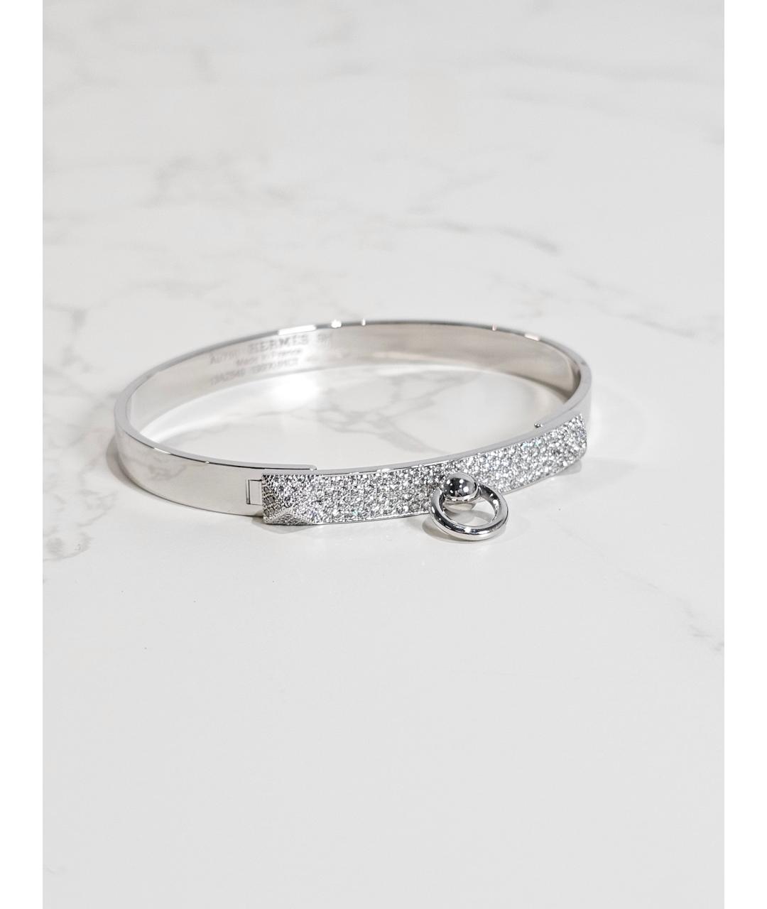 HERMES Серебрянный браслет из белого золота, фото 2