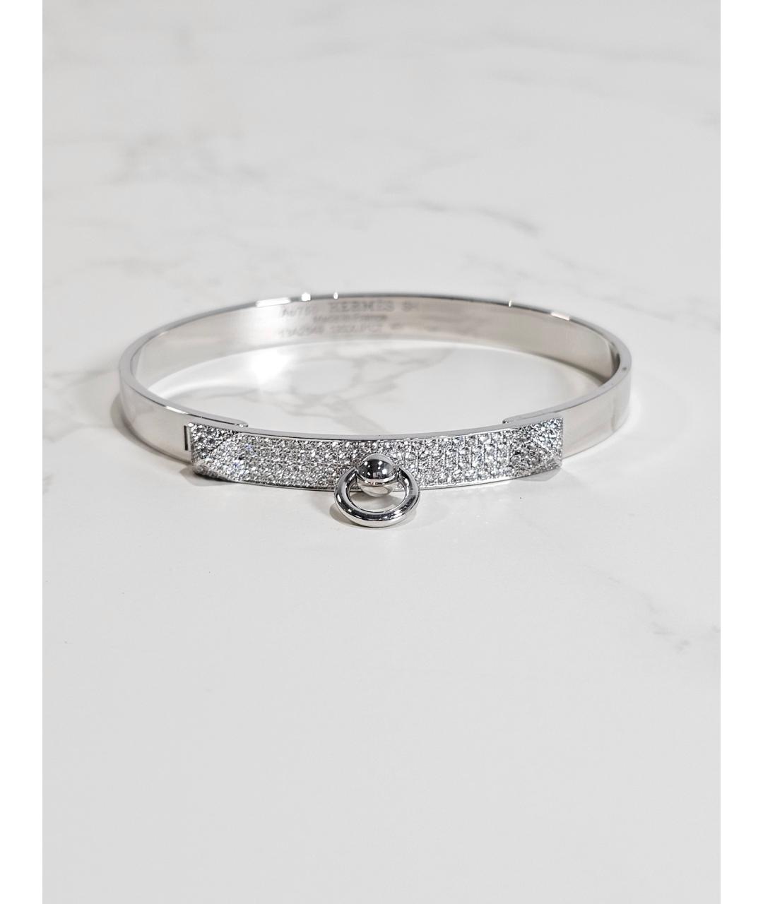 HERMES Серебрянный браслет из белого золота, фото 3