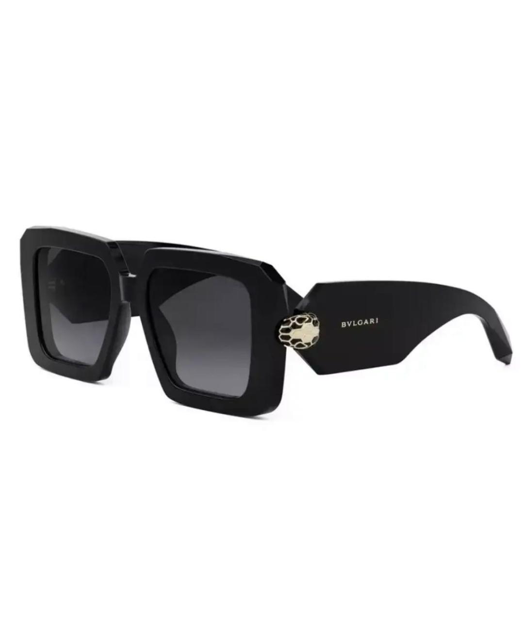 BVLGARI Черные пластиковые солнцезащитные очки, фото 2