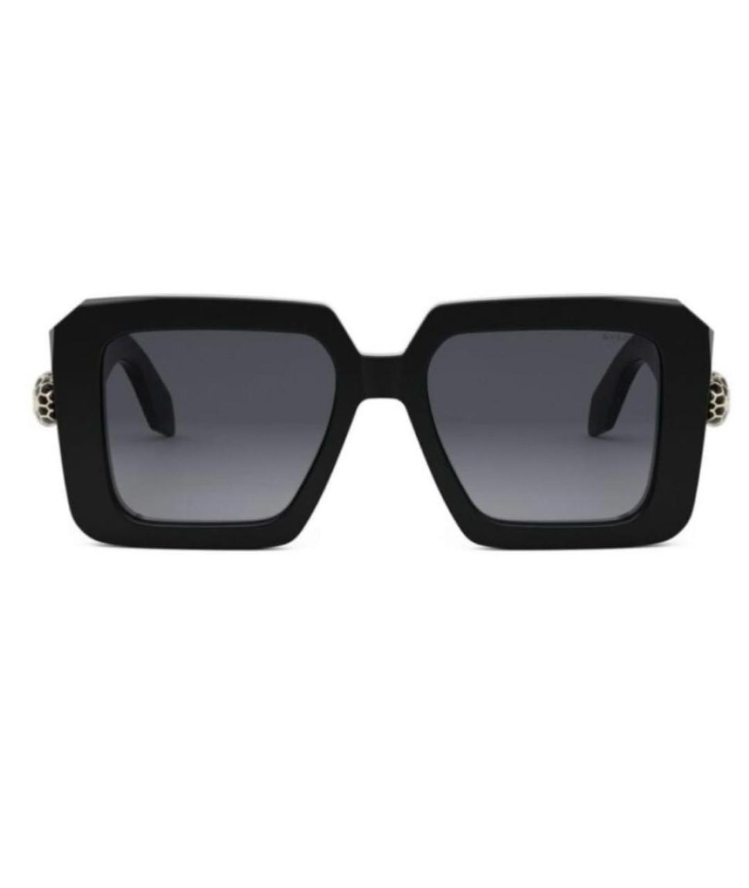 BVLGARI Черные пластиковые солнцезащитные очки, фото 1