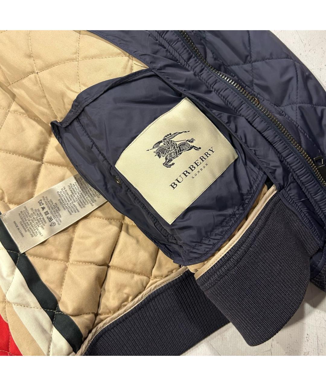 BURBERRY Темно-синяя куртка, фото 5