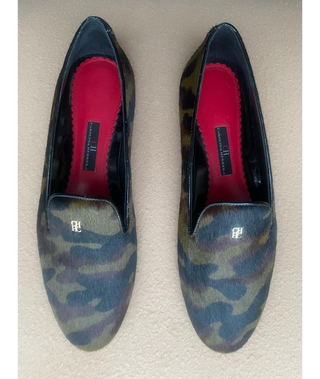 CAROLINA HERRERA Хаки лоферы, фото 2